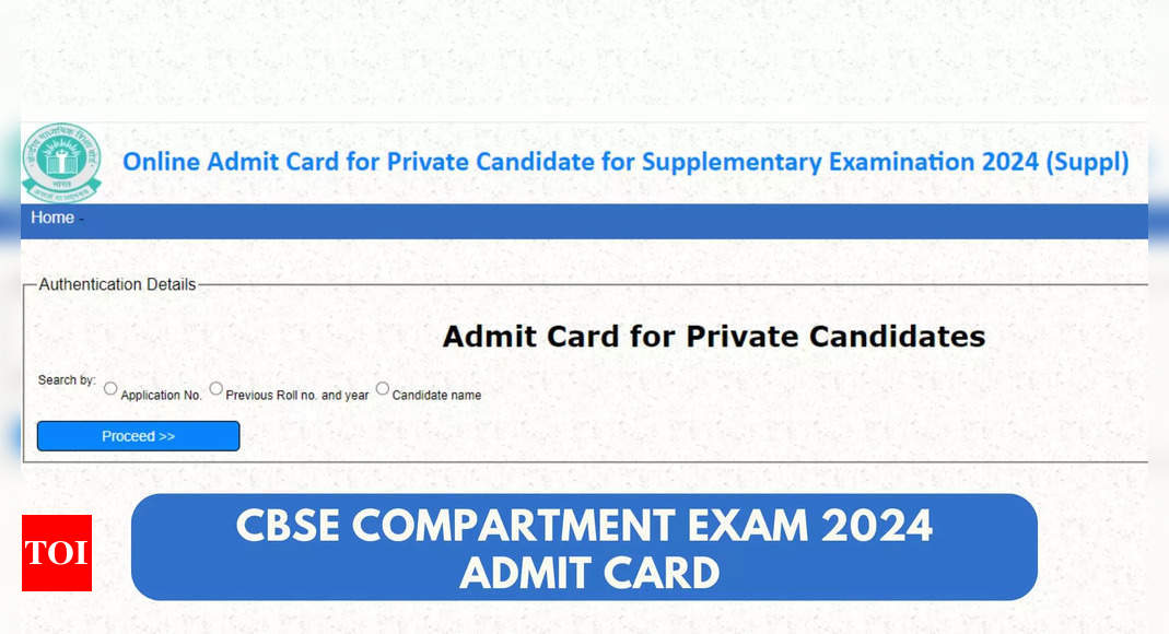 CBSE Compartment examination 2024: Admit playing cards launched for personal, common candidates, direct hyperlink right here