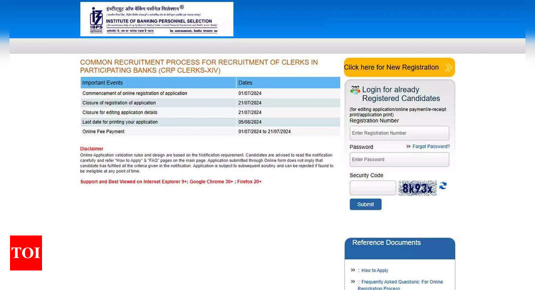 IBPS Clerk 2024 Functions Open for six,128 Posts; Apply Right here
