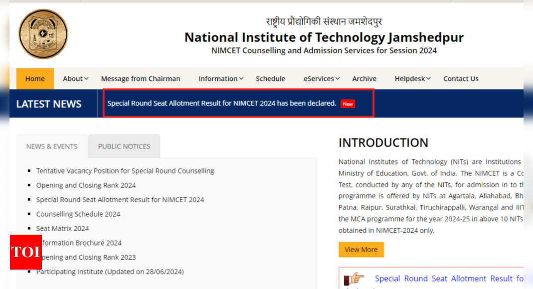 NIMCET 2024 particular spherical seat allotment outcome declared: Verify direct hyperlink right here