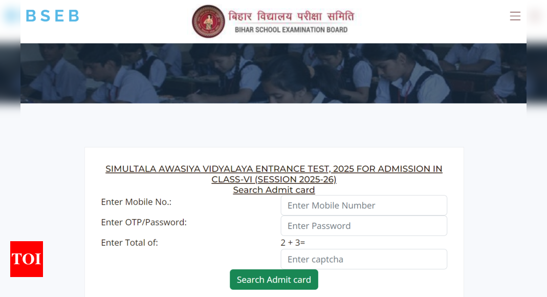 Simultala Awasiya Vidyalaya Class 6 Second Dummy Admit Card Launched: Direct hyperlink to obtain