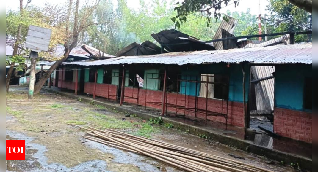 Main college in Manipur set afire amid unrest