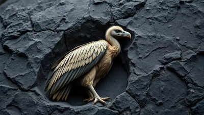 30,000 Year Old Fossil: 30,000 year old vulture that reveals completely new type of fossilisation