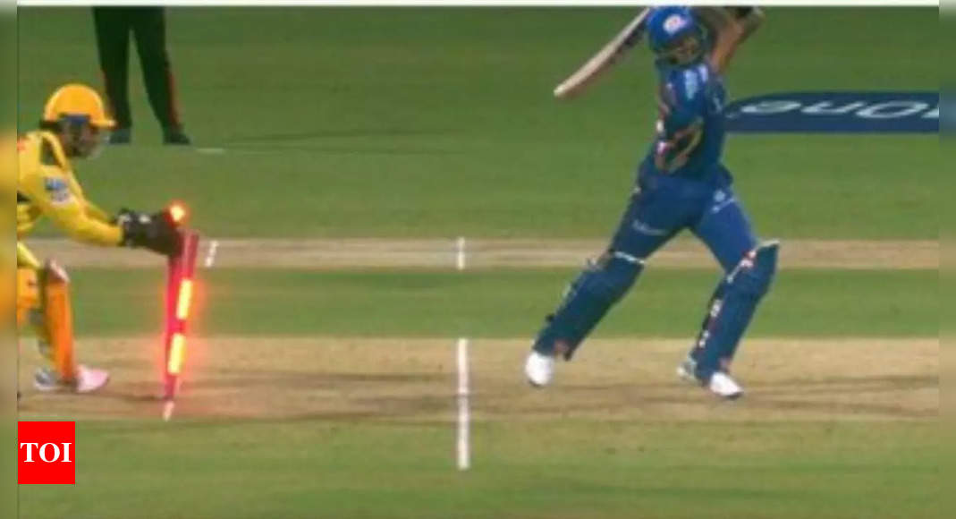Watch: Vintage MS Dhoni rolls back the years with lightning-fast stumping to dismiss Suryakumar Yadav | Cricket News