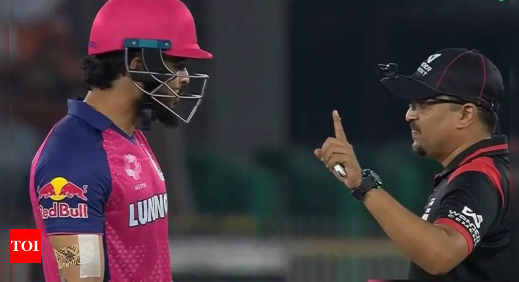 Riyan Parag argues with umpire after bat fails gauge test during DC vs RR clash in IPL 2025 - WATCH | Cricket News