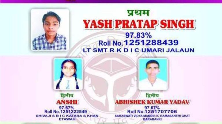Who is Yash Pratap Singh? UP Board Class 10th topper with a score of 97.83%