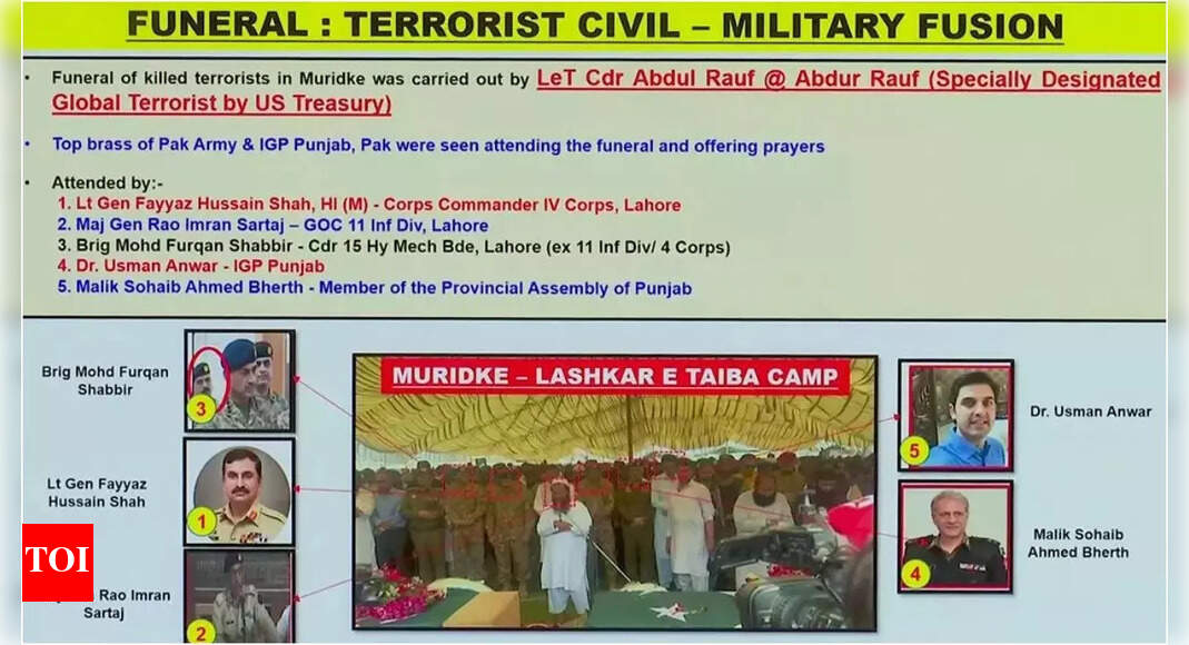 India names top Pak officials who attended funerals of terrorists killed in Operation Sindoor | India News