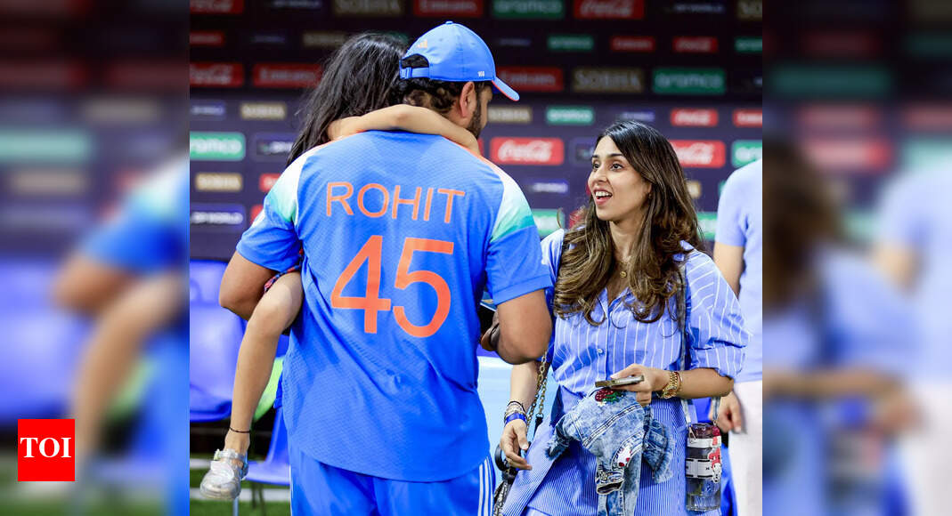 Emotional Ritika Sajdeh in tears as Rohit Sharma stand inaugurated at Wankhede - Watch