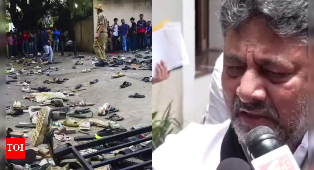 Bengaluru stampede: Karnataka deputy CM DK Shivakumar breaks down, says 'seeing kids suffer hurts deeply' | Bengaluru News