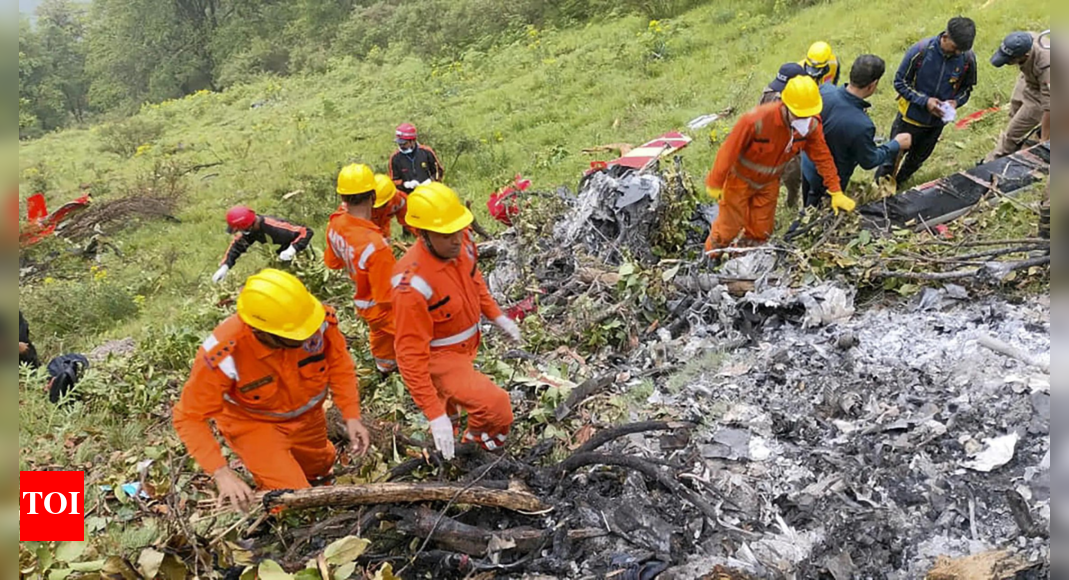 Toddler among 7 killed as Kedarnath chopper crashes amid bad weather | India News
