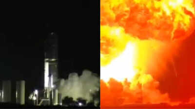 Watch | Elon Musk’s SpaceX Starship explodes during static fire test at the launch website; video goes viral |