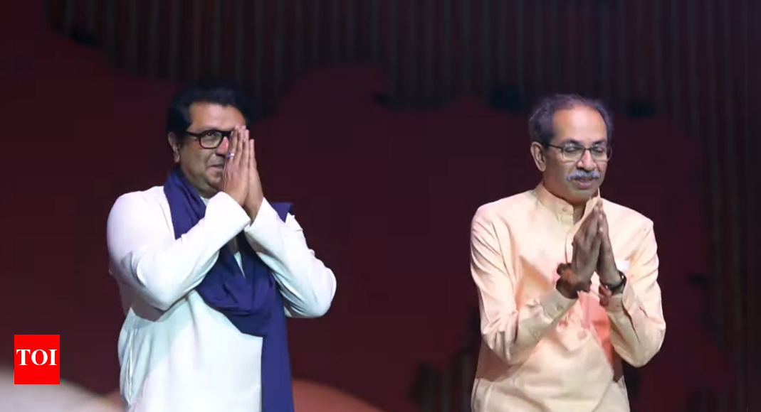 Language row: 'Fadnavis did what Balasaheb could not,' says Raj Thackeray at 'victory' rally with Uddhav | India News