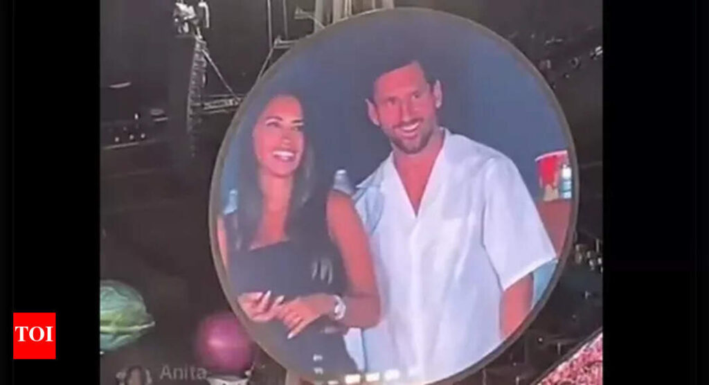 ‘Messi! Messi!’ — Fans erupt as Lionel Messi attends Coldplay concert with wife | WATCH | Football News