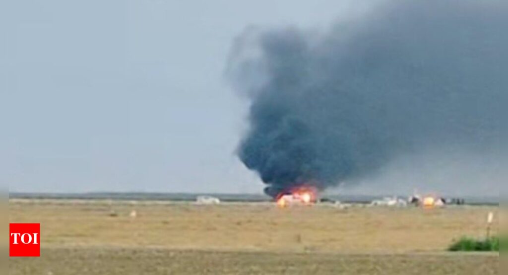 Watch: US navy F-35 jet crashes near Lemoore Air Station in California; fiery wreckage sends smoke billowing
