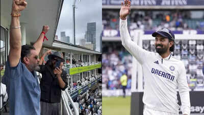 Viral video: Wild! KL Rahul's father-in-law Suniel Shetty goes crazy after India beat England at The Oval | Cricket News
