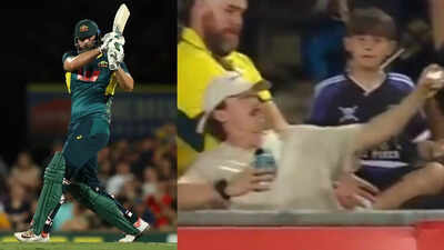 AUS vs SA: Spectator takes incredible one-handed catch as Tim David smashes Corbin Bosch for six – Watch | Cricket News