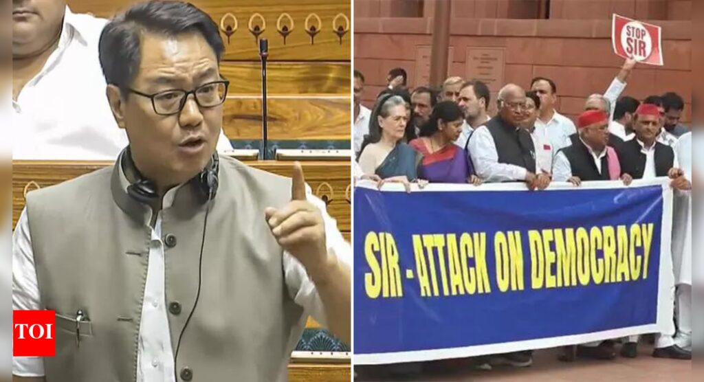 Bihar SIR: ‘There can be no discussion because … ,’ Rijiju rules out Parliament debate; opposition ups charge | India News