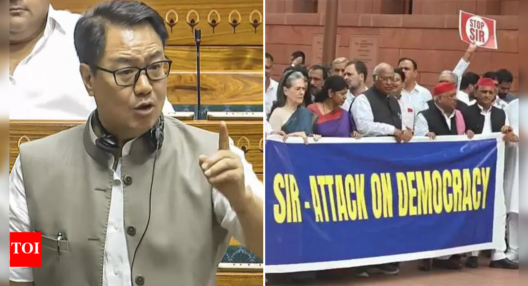 Bihar SIR: ‘There can be no discussion because … ,’ Rijiju rules out Parliament debate; opposition ups charge | India News