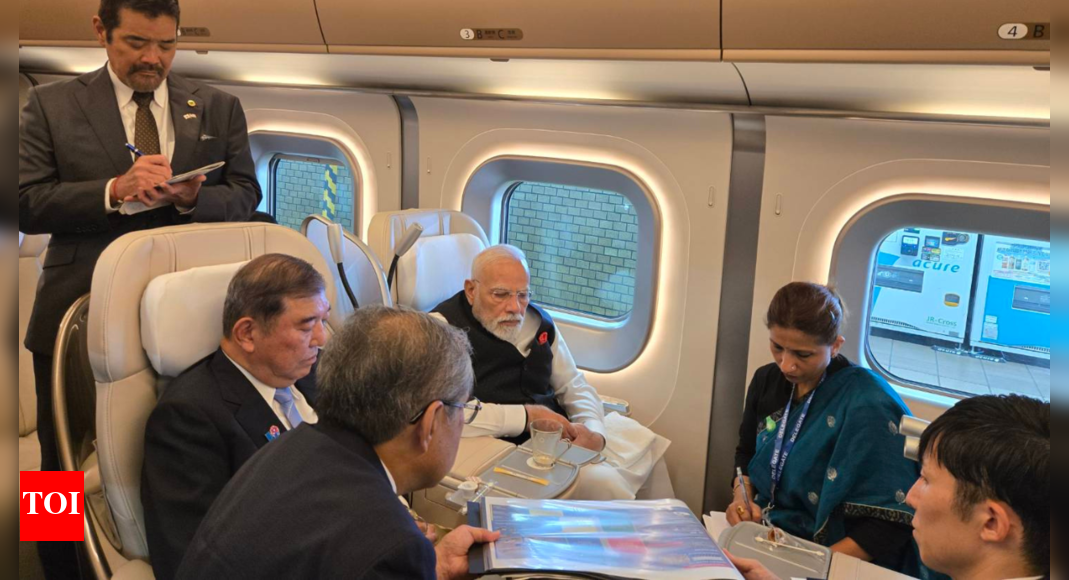 From Tokyo to Sendai: PM Modi takes a bullet train ride with Japan PM Ishiba; see pics | India News