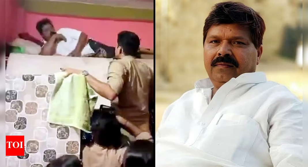 Dramatic arrest in Kannauj: SP leader Kaish Khan found hiding wrapped in a mattress - police video goes viral | India News