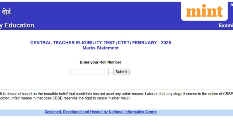 CTET 2026 result out on ctet.nic.in: Here's a step-by-step guide on how to download and other details