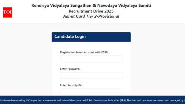 KVS NVS Tier 2 admit card 2026 released: Direct link to download hall ticket here