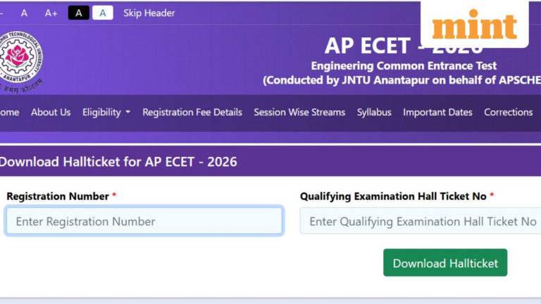 AP ECET Hall Ticket 2026 released at cets.apsche.ap.gov.in, download link here