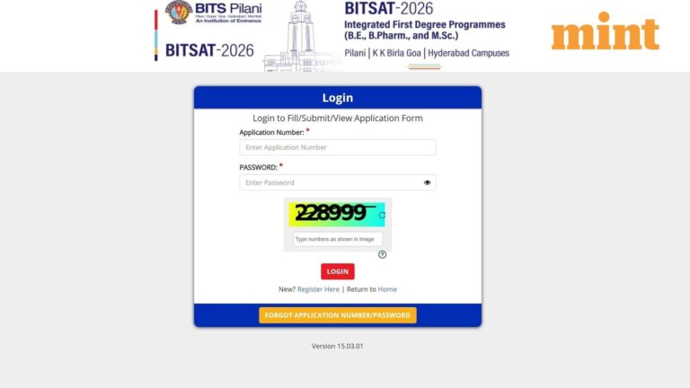 BITSAT 2026 admit card: Download hall ticket for exam on 15, 16 April from admissions.bits-pilani.ac.in