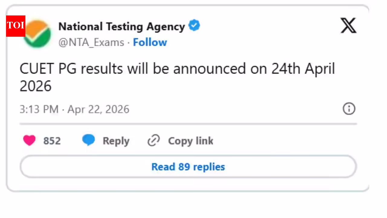 CUET PG Result 2026 tomorrow: NTA to release scorecards on official website, here’s how to check