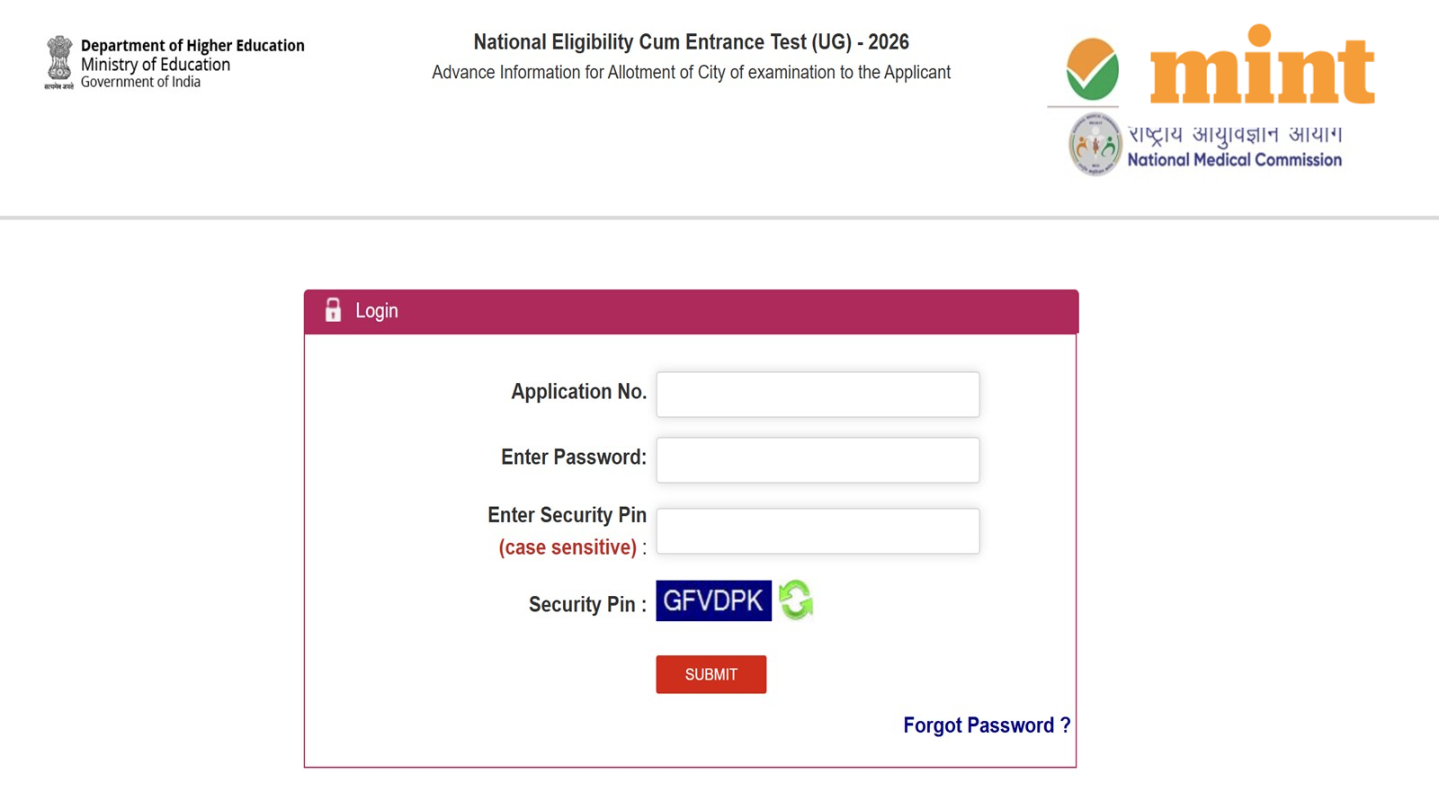 NEET UG 2026: NTA releases exam city intimation slip at neet.nta.nic.in – Check steps to download mint