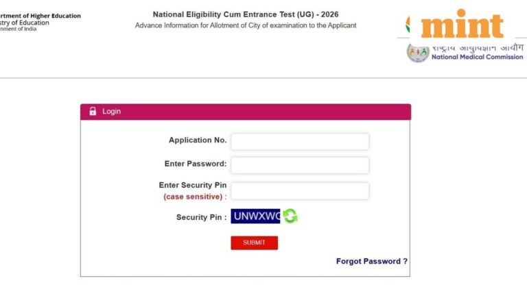 NEET admit card 2026 today: Visit neet.nta.nic.in for hall ticket of 3 May exam; NTA helpline numbers here