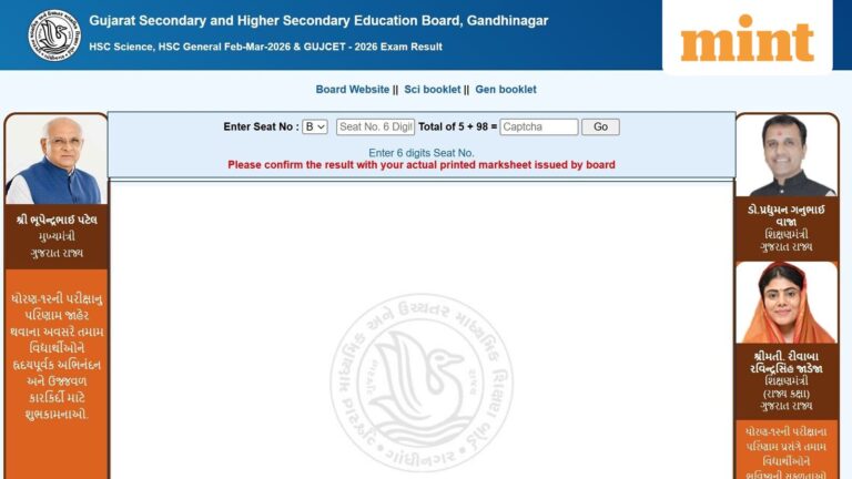 GSEB SSC, HSC Result 2026 LIVE: Gujarat Board 12th result OUT at gseb.org, direct link and more; 10th scorecard at 8 am