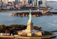 Man arrested after boat capsizes near Statue of Liberty killing woman and infant