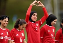 Banned from football at home, Afghan women’s team reunite 8,000 miles away