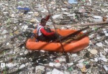 Watch: Manila river surface covered in tide of rubbish
