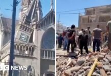 Watch: Moment powerful earthquake shakes Colombia and crumbles buildings