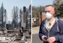 Watch: BBC reports from Spokane neighbourhood devastated by fires