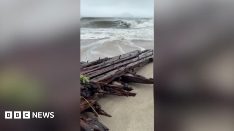 Watch: Shipwreck found on Nantucket island during nor’easter storm