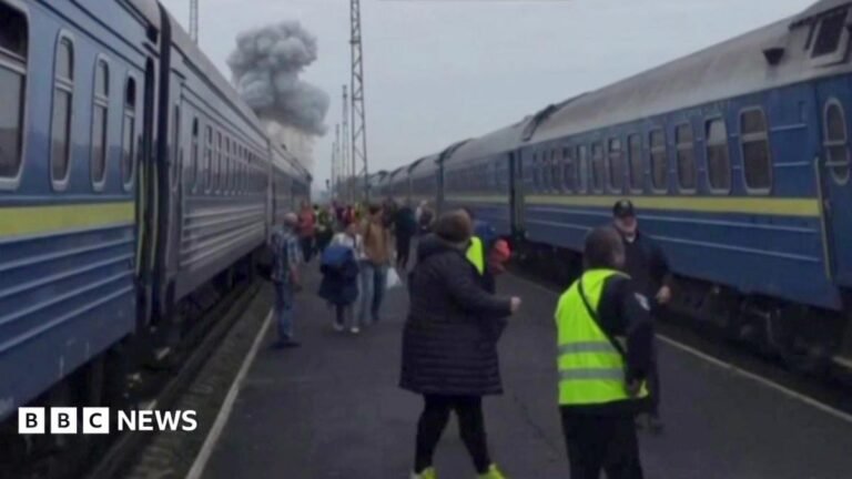 Russia hits Ukrainian train shortly after Boris Johnson and top European officials leave station