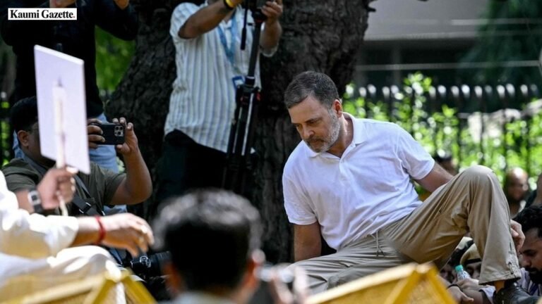 INDIA bloc leaders protest in New Delhi over electoral rolls issue