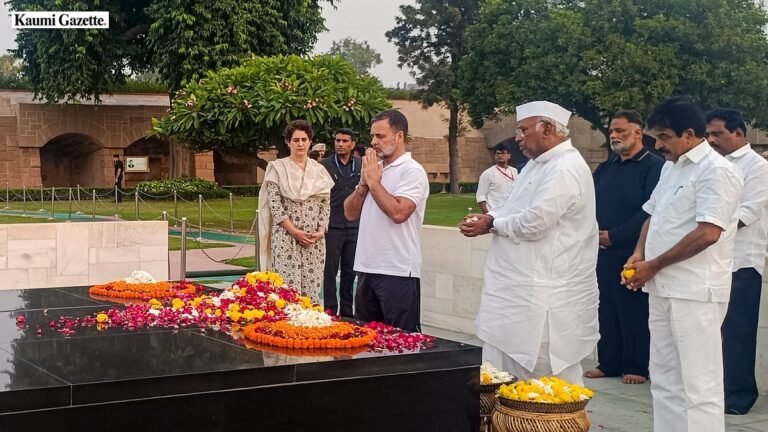 INDIA bloc leaders stage sit-in protest at Rajghat demanding Chief Election Commissioner’s resignation