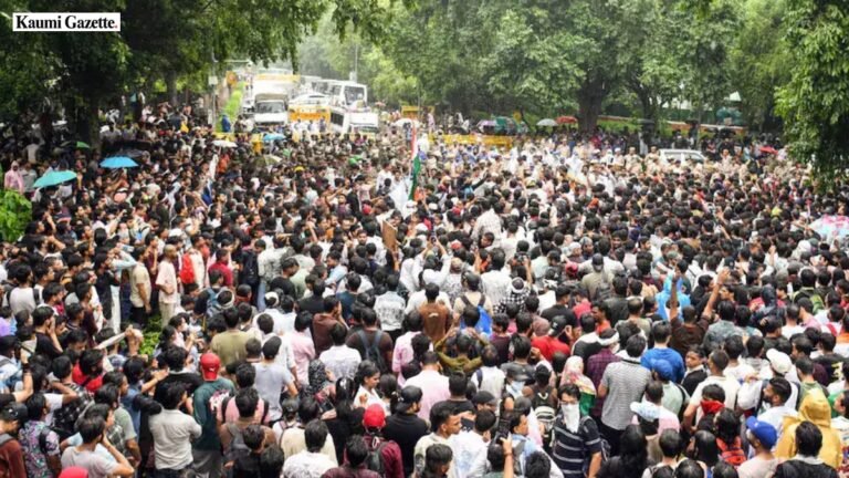 Young demonstrators protest electoral roll revision process in New Delhi