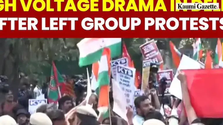 Left Parties and Civil Groups Protest Election Commission in Central Delhi